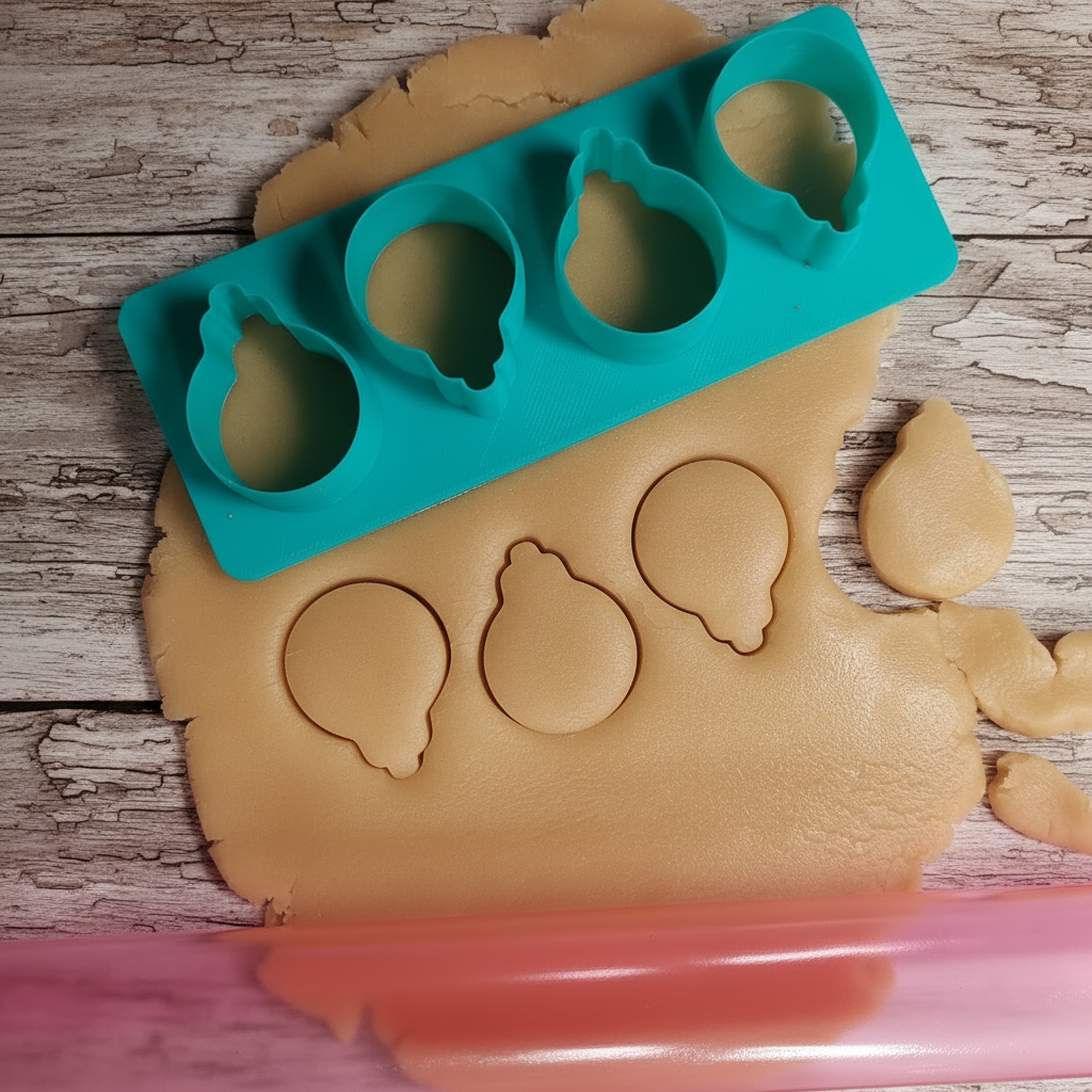 Christmas Baubles in a Row Cookie Cutter