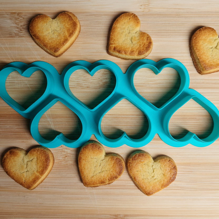 Mini Heart and Hearts in a Row