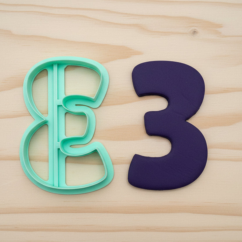 Number 3 Cookie Cutter 10cm