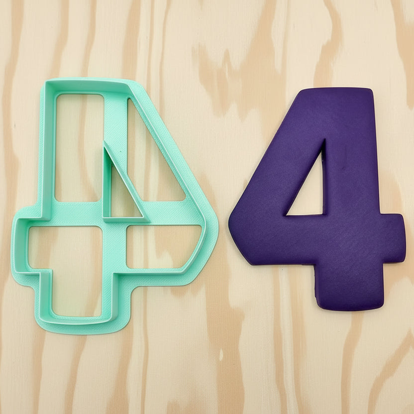 Number 4 Cookie Cutter 10cm