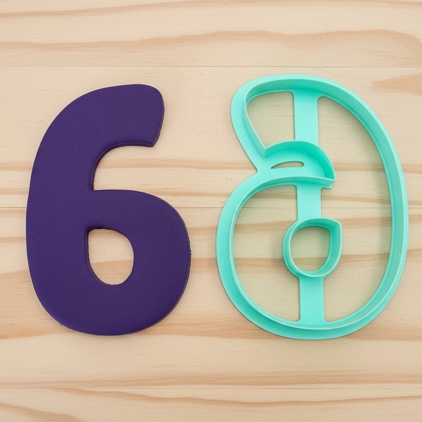 Number 6 Cookie Cutter