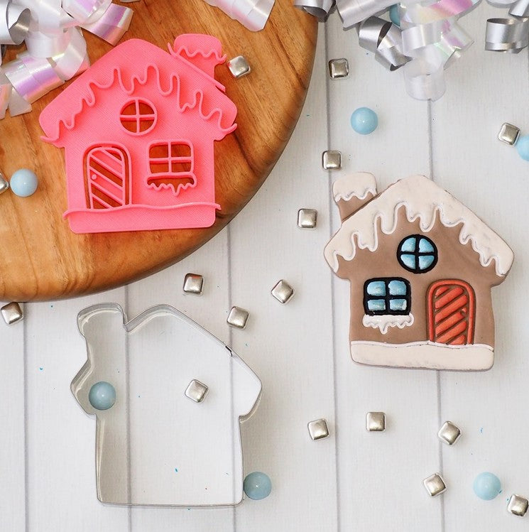 Gingerbread House Cookie Cutter & Stamp Set