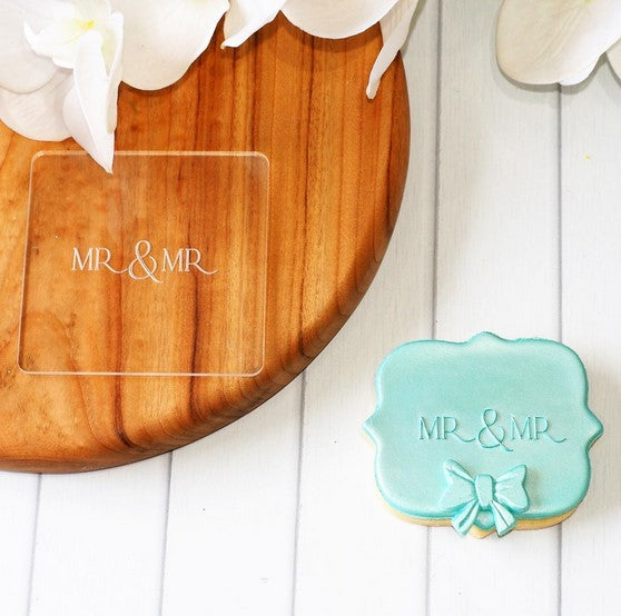 Wedding Mr & Mr Fondant Debosser