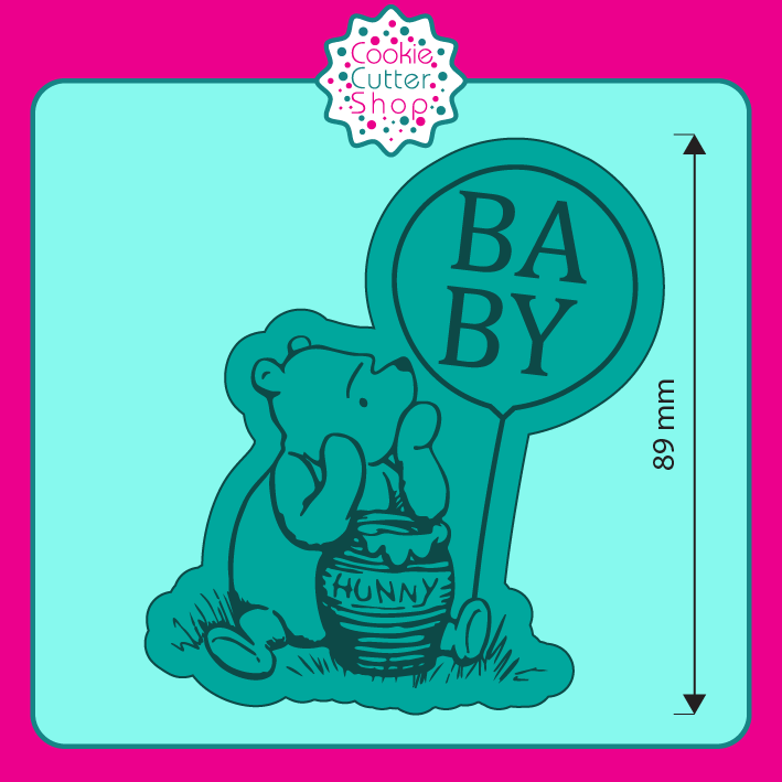 Custom 'Pooh Bear and Balloon'