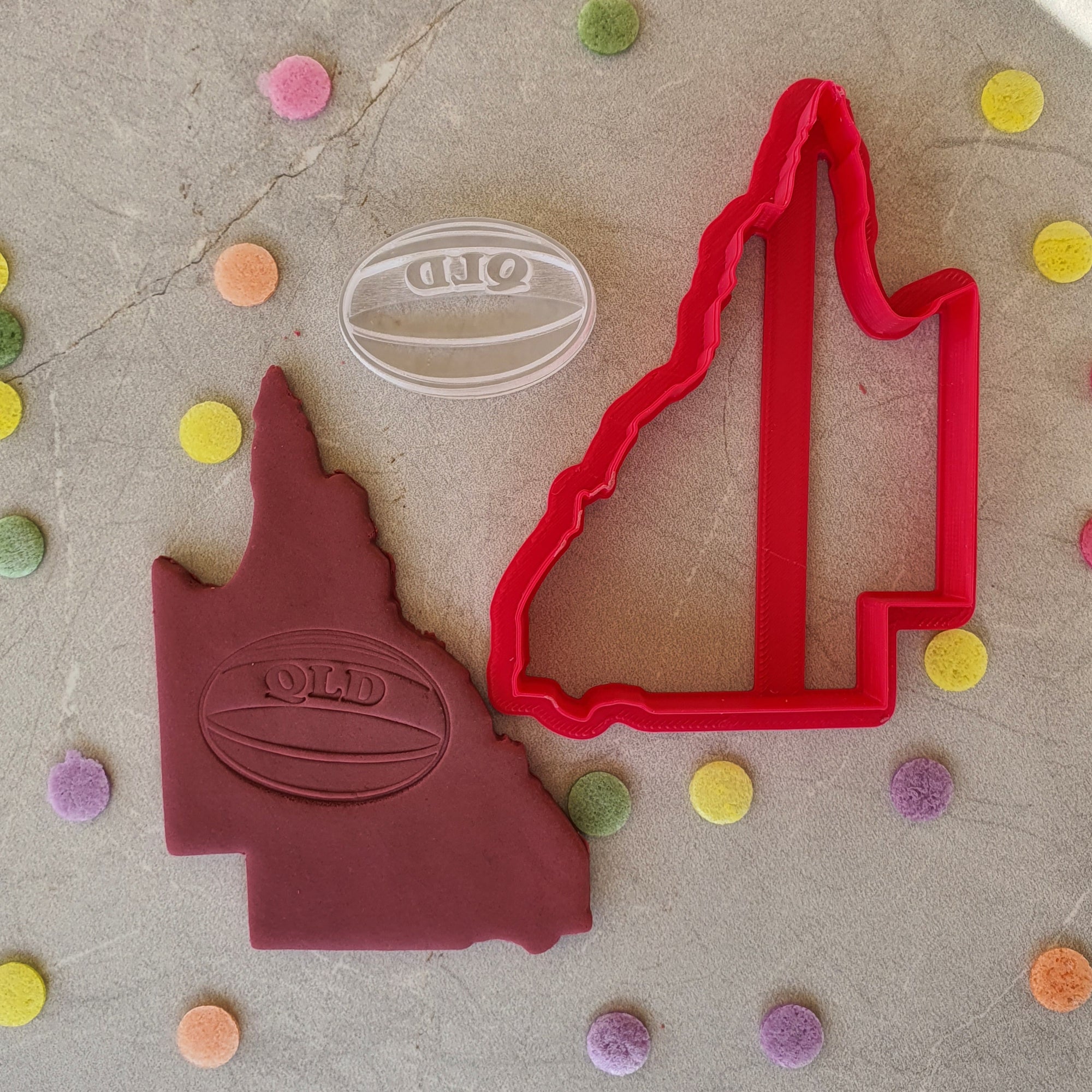 QLD State of Origin Supporters Cookie Cutter & Embosser Set