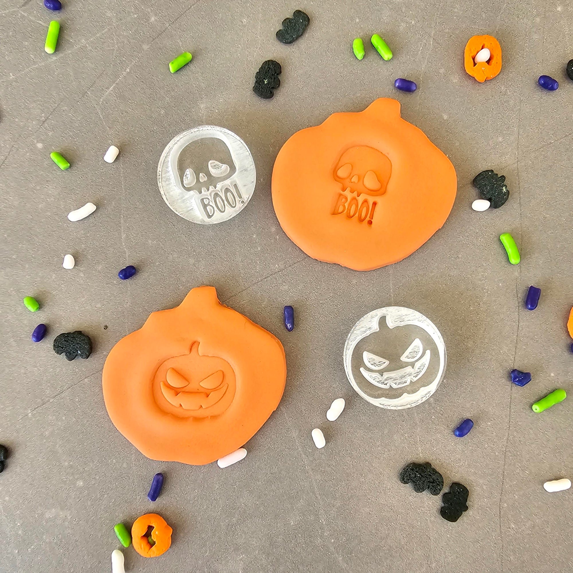 Boo & Scary Pumpkin Mini Fondant Stamp Set