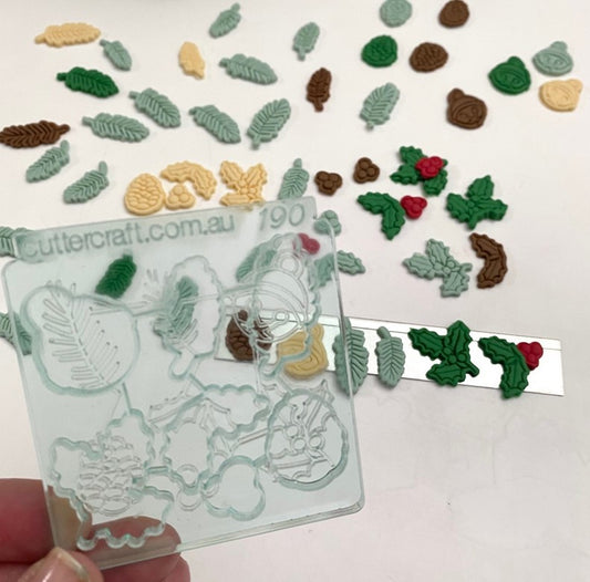 Christmas Foliage Stamp & Cut Double Up