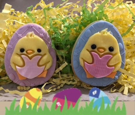 Easter 'Chick with Heart' Fondant Cookie Stamp