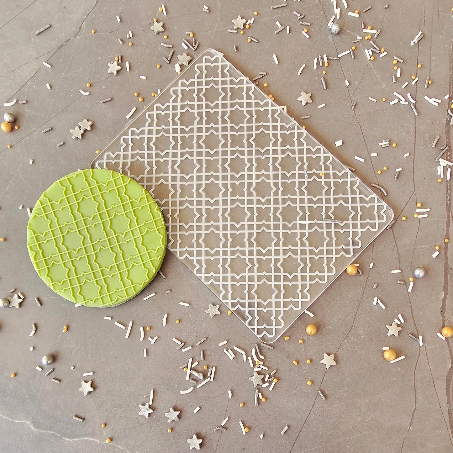 Geometric Repeating Pattern Fondant Embosser