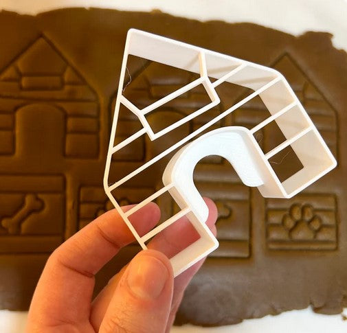 3D Gingerbread Dog House Cookie Cutter Set