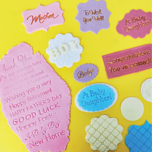 Seasonal Quote Cookie Press Stamp Set