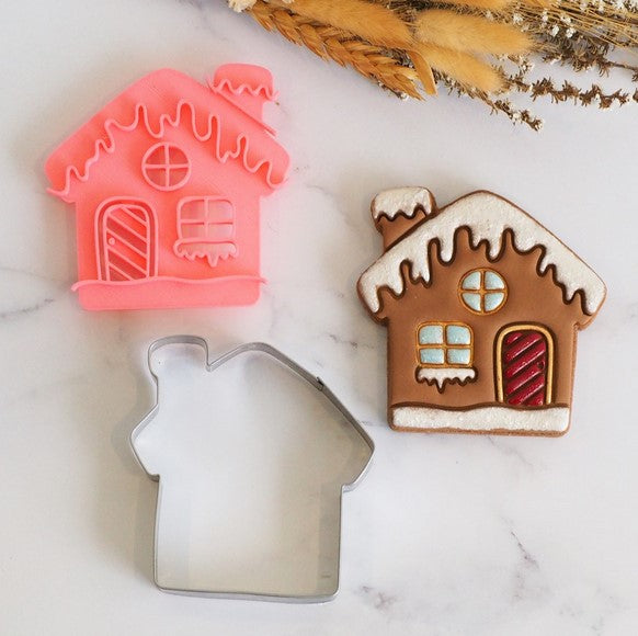 Gingerbread House Cookie Cutter & Emboss Stamp
