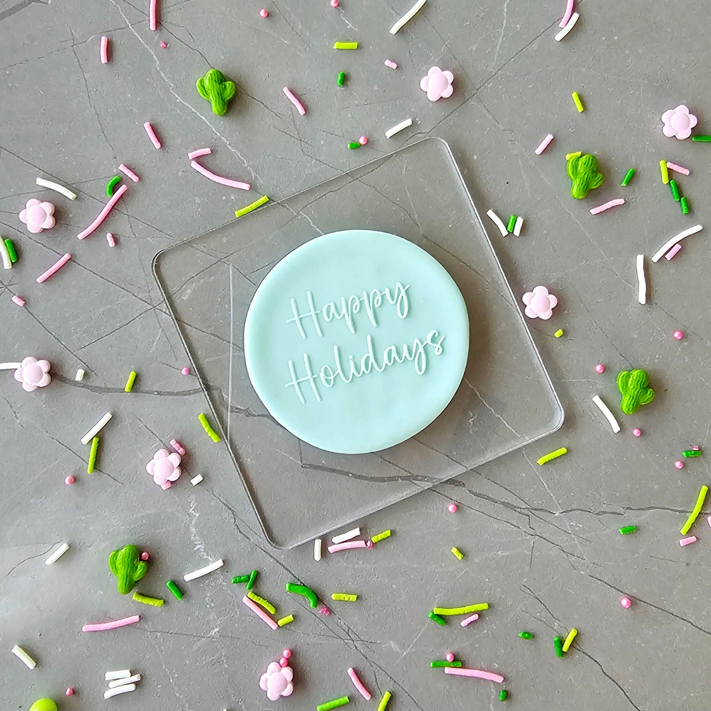 'Happy Holidays' Fondant Embosser