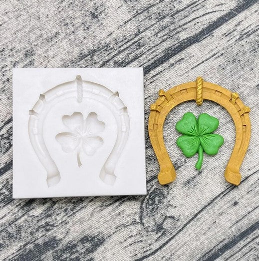 Shamrock & Horsehoe Silicone Fondant Mould