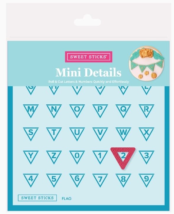 Sweet Sticks Mini Detail Alphabet Stencil Set with Flag