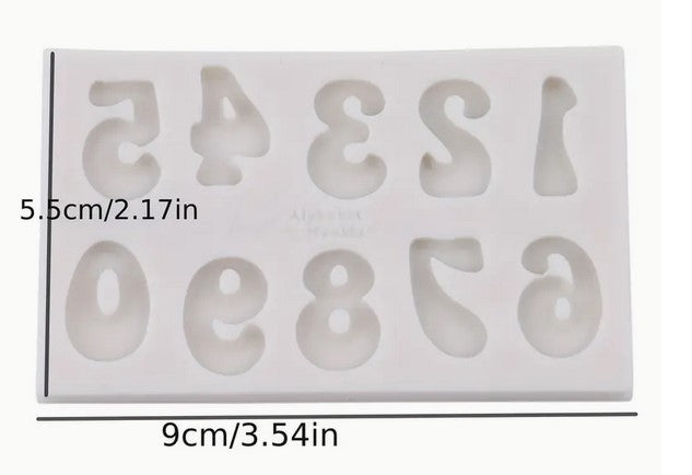 Numbers Silicone Fondant  Mould