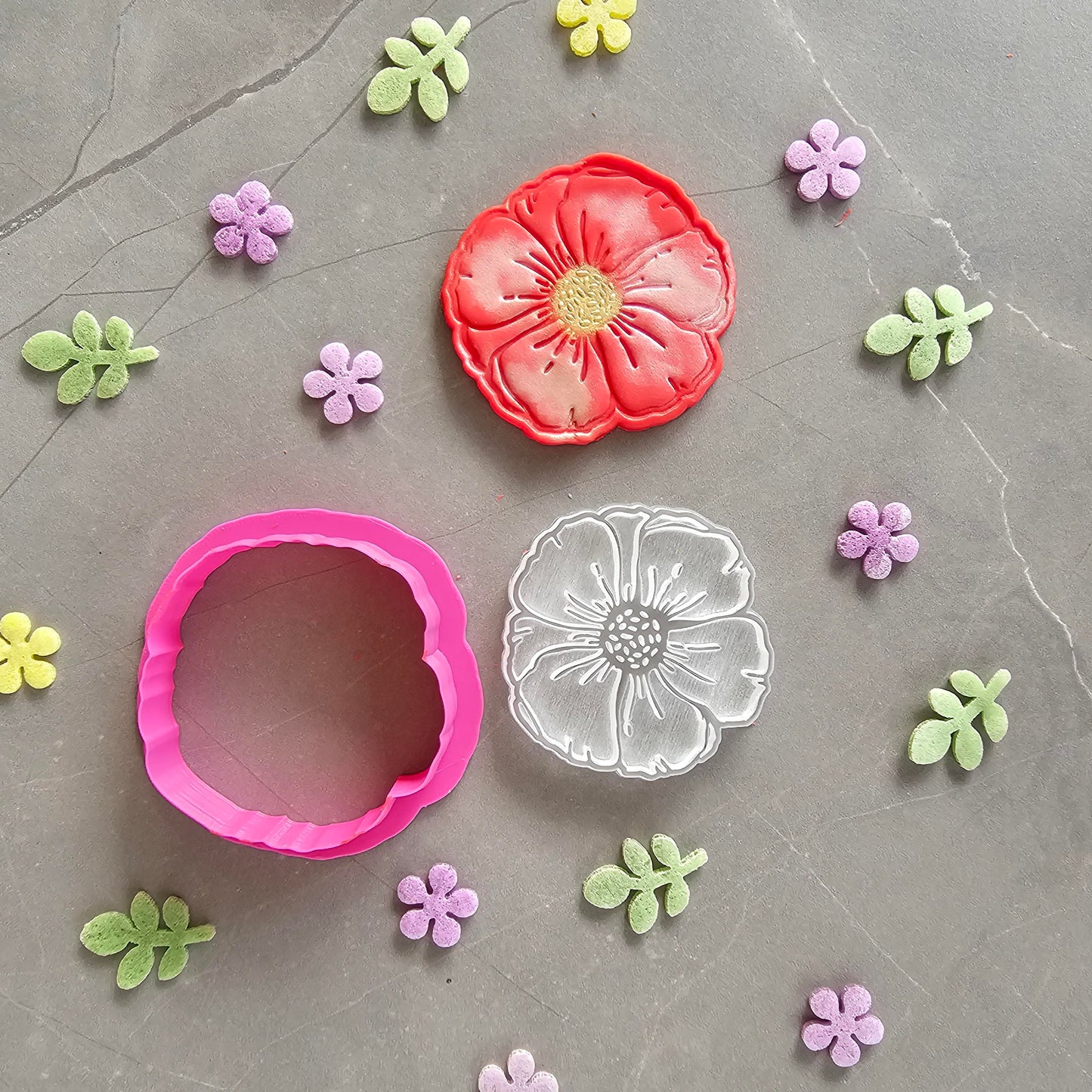 Poppy Cookie Cutter & Stamp Set