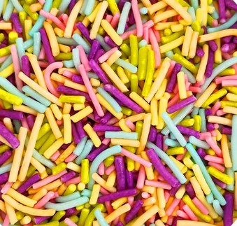 Sprink'd Pastel Rainbow Jimmies 100g | Cookie Cutter Shop Australia