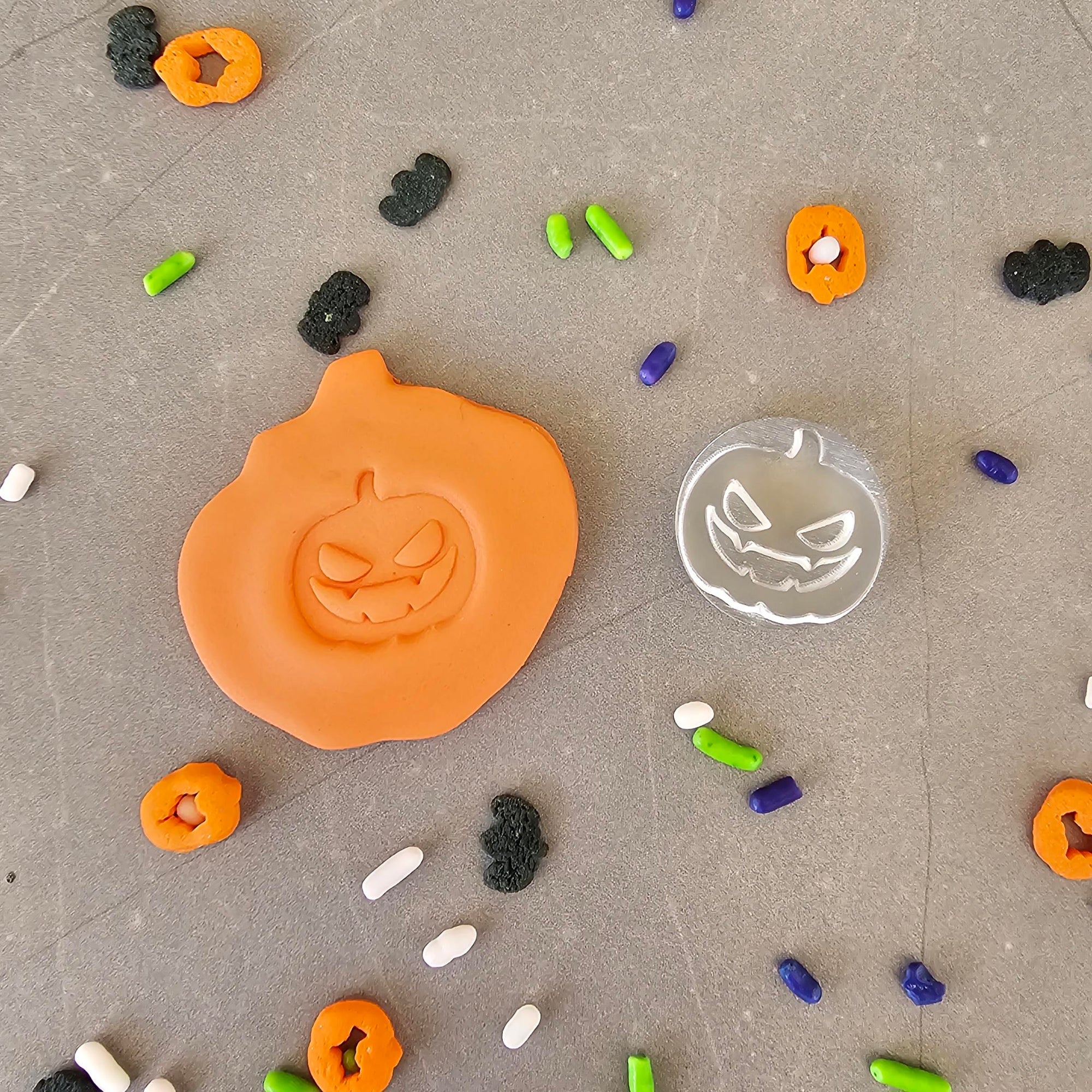 Halloween Scary Pumpkin Mini Fondant Stamp | Cookie Cutter Shop Australia