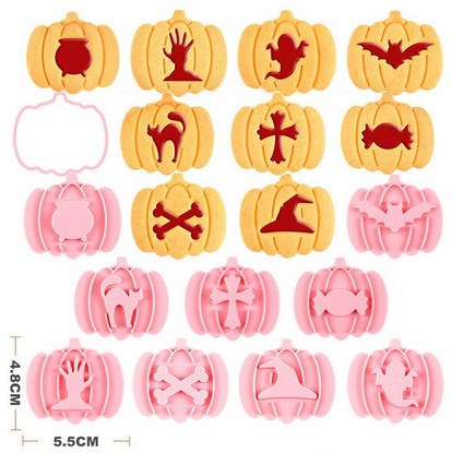 Halloween PumpKins Cookie Cutters & Stamp Set