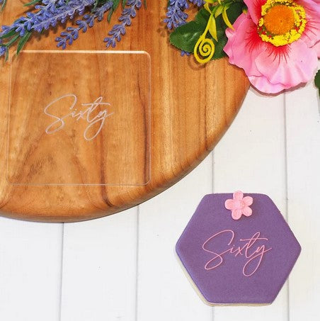 Birthday Sixty Fondant Debosser