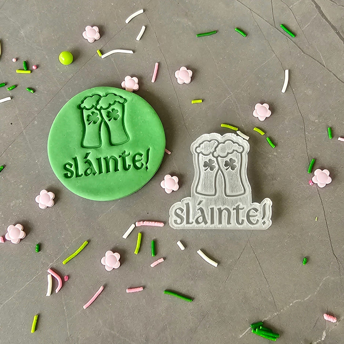 SLainte Cheers Fondant Cookie Stamp