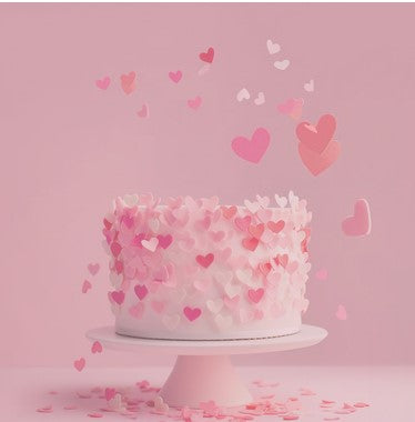 Small Wafer Hearts Decorations