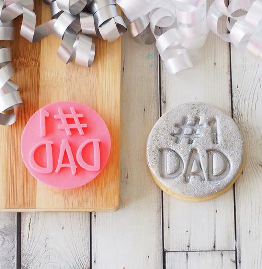 Fondant Stamp '#1 DAD'