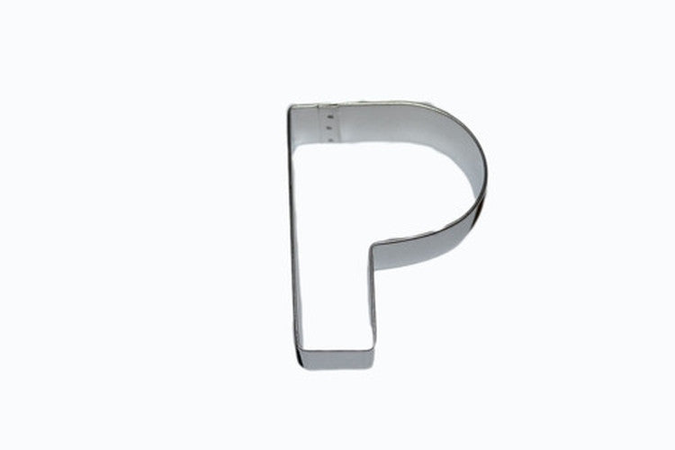 Alphabet Letter P Tin Plate 8cm Cookie Cutter-Cookie Cutter Shop Australia