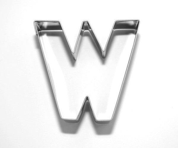 Letter W 6.5 cm Cookie Cutter Stainless Steel-Cookie Cutter Shop Australia