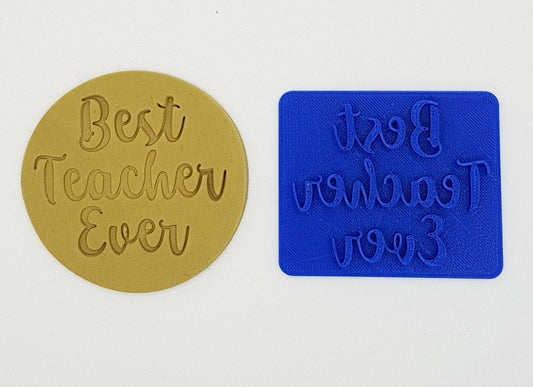 Best Teacher Ever Cookie Embosser | Cookie Cutter Shop Australia