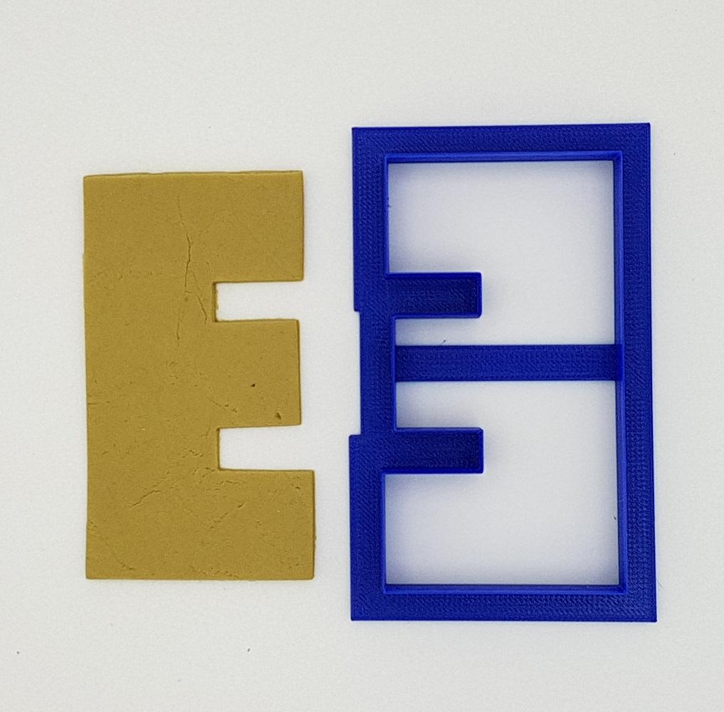 Chunky Alphabet Letter E 9.5cm Cookie Cutter