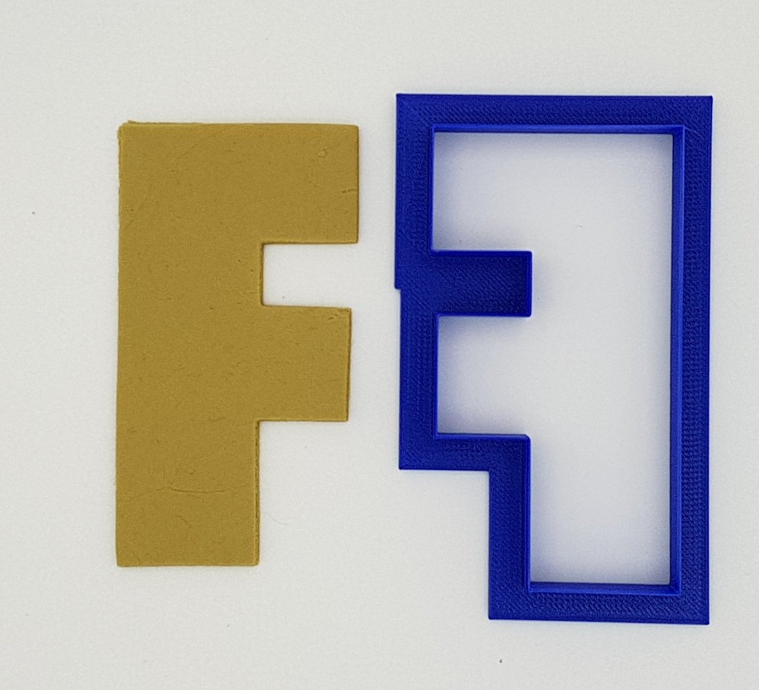 Chunky Alphabet Letter F 9.5cm Cookie Cutter