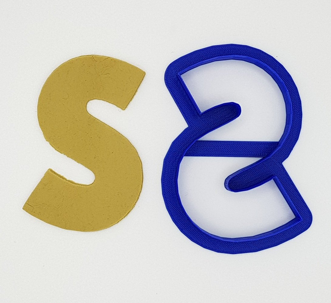 Chunky Alphabet Letter S Cookie Cutter 9.5cm
