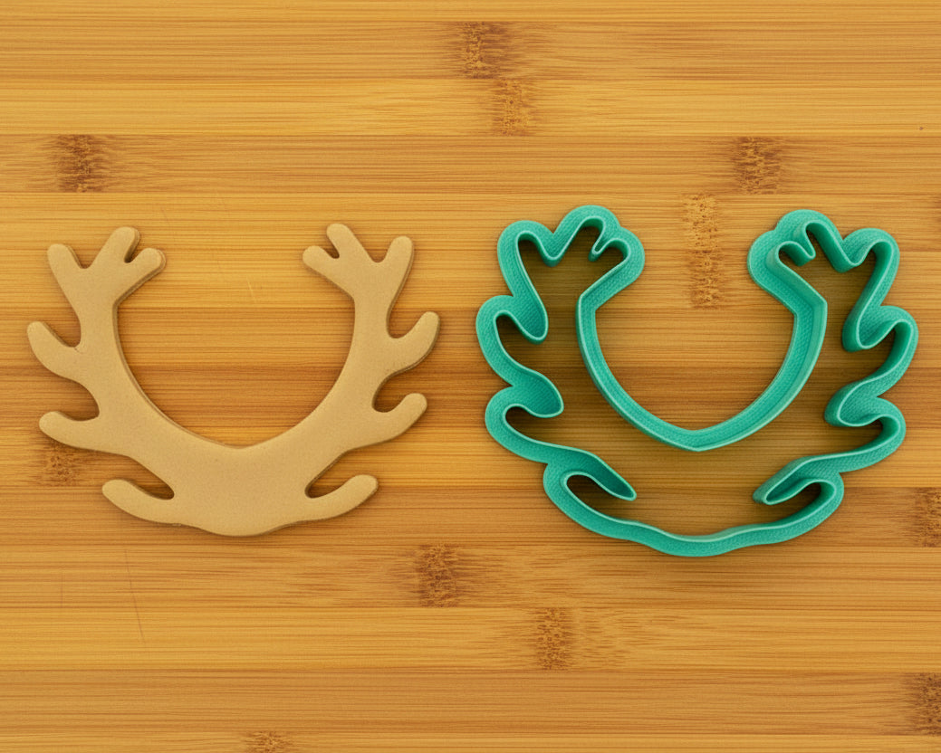 Deer Antlers 11cm Cookie Cutter-Cookie Cutter Shop Australia