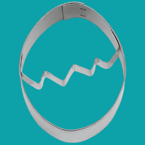 Easter Egg with Crackline Stainless Steel 5.5cm Cookie Cutter-Cookie Cutter Shop Australia