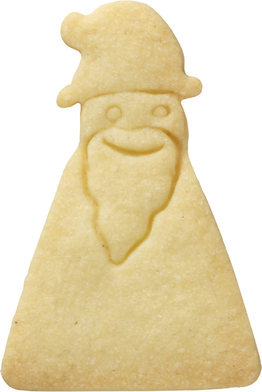 Father Christmas 6cm with Geometric Base Cookie Cutter-Cookie Cutter Shop Australia