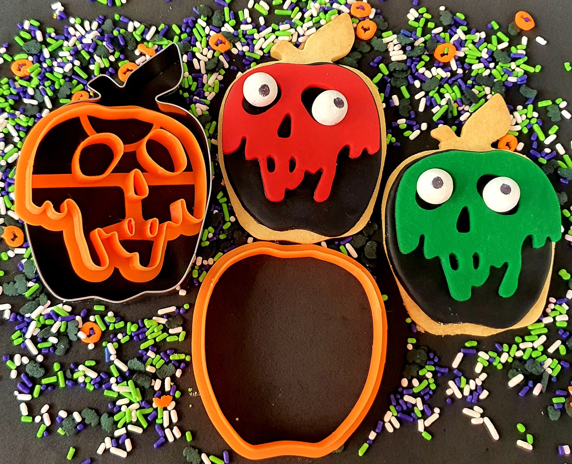 Halloween Apple Cookie & Fondant Cutter Set 3 Pieces | Cookie Cutter Shop Australia