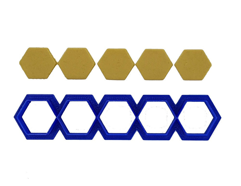 Hexagon Cookie Cutters in a Row - Pick a Size