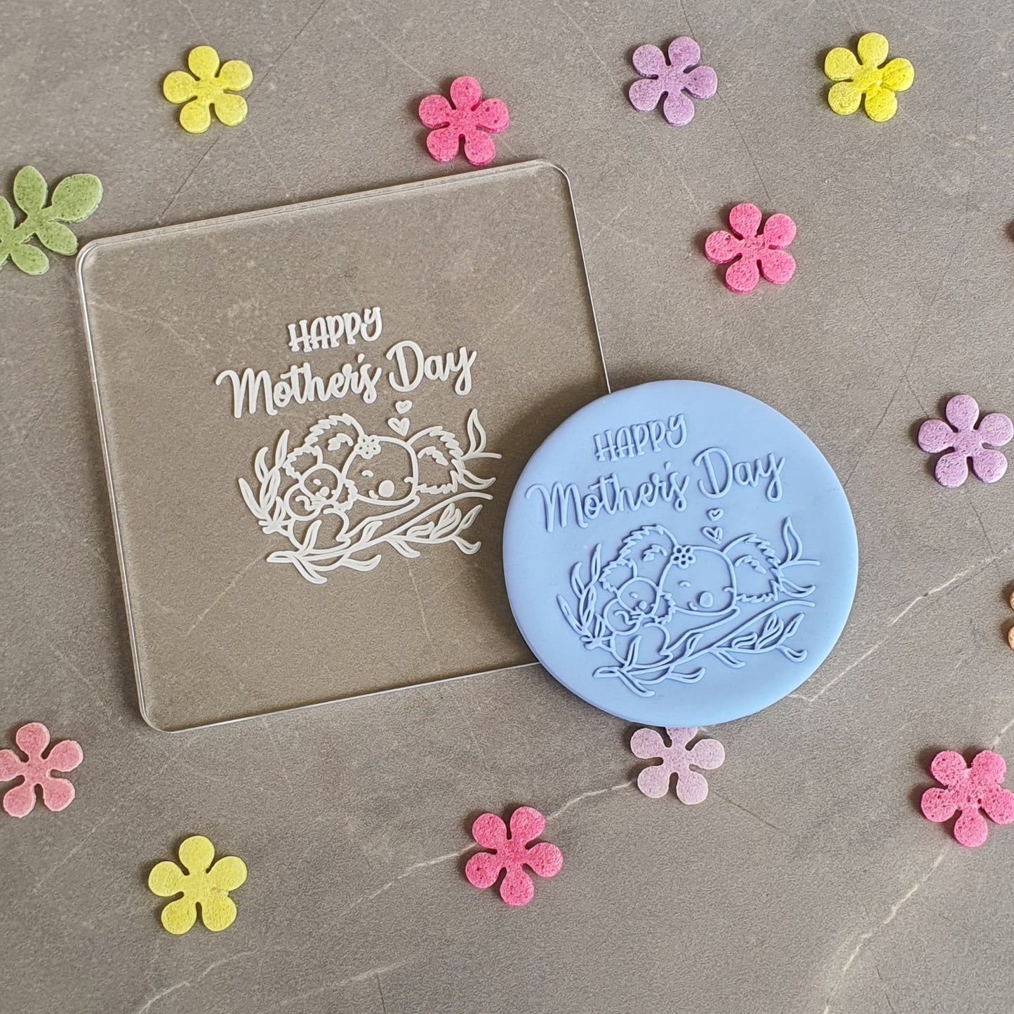 Happy Mother's Day with Koalas Fondant Debosser | Cookie Cutter Shop Australia