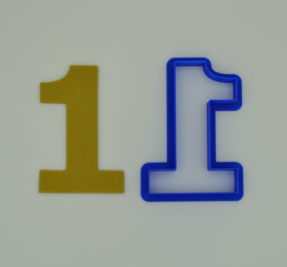 Number 1 Cookie Cutter 8cm Tall-Cookie Cutter Shop Australia