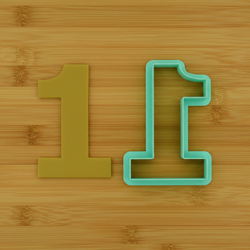 Number 1 Cookie Cutter 8cm Tall-Cookie Cutter Shop Australia