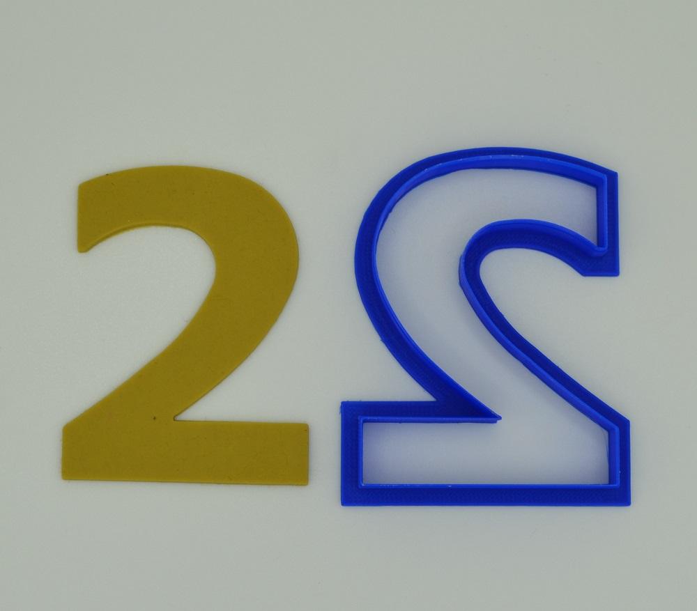 Number 2 Cookie Cutter 8cm Tall-Cookie Cutter Shop Australia