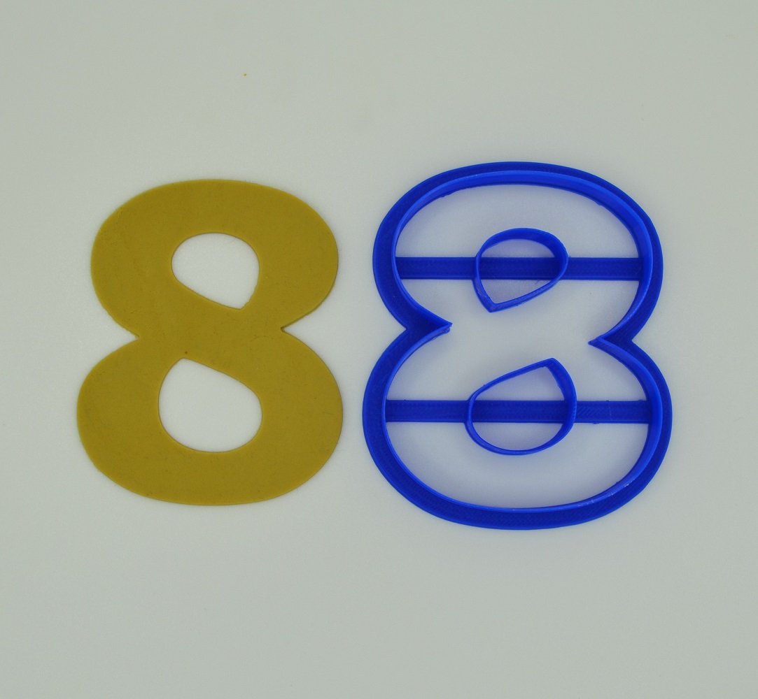 Number 8 Cookie Cutter 8cm Tall-Cookie Cutter Shop Australia