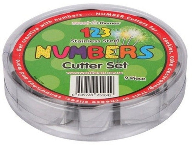Numbers set of 9 Cookie Cutters 4.5cm high | Cookie Cutter Shop Australia
