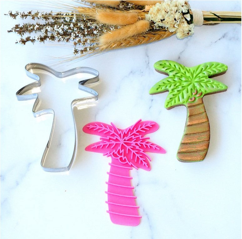 Palm Tree Cookie Cutter and Embosser Set | Cookie Cutter Shop Australia