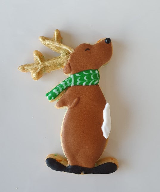 Reindeer Cookie Cutter with Scarf 10.5cm | Cookie Cutter Shop Australia