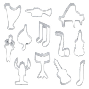 Musical Instruments Set of 12 Cookie Cutters 5-7 cm-Cookie Cutter Shop Australia