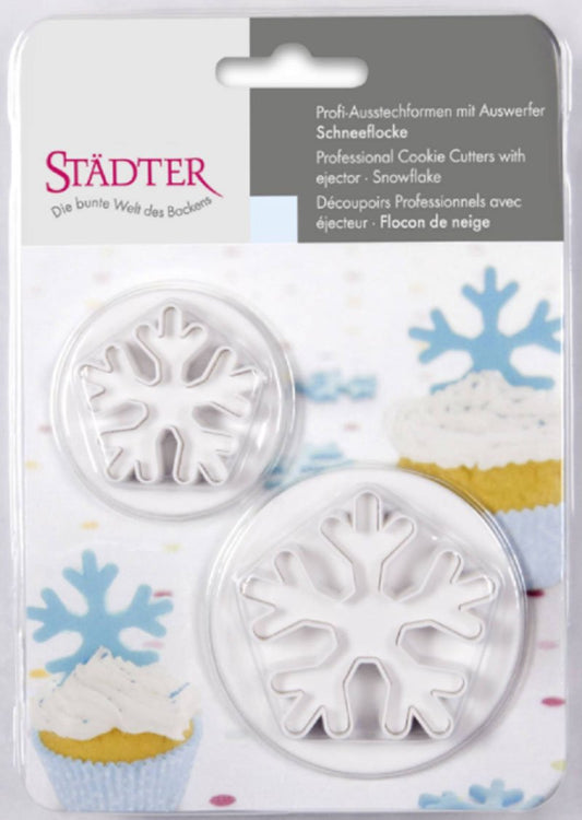 Snowflake Set of 2 Fondant Cutters-Cookie Cutter Shop Australia