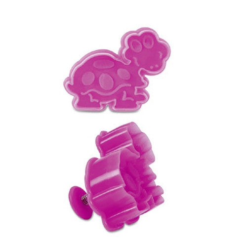 Turtle Cookie Cutter Stamper with Ejector